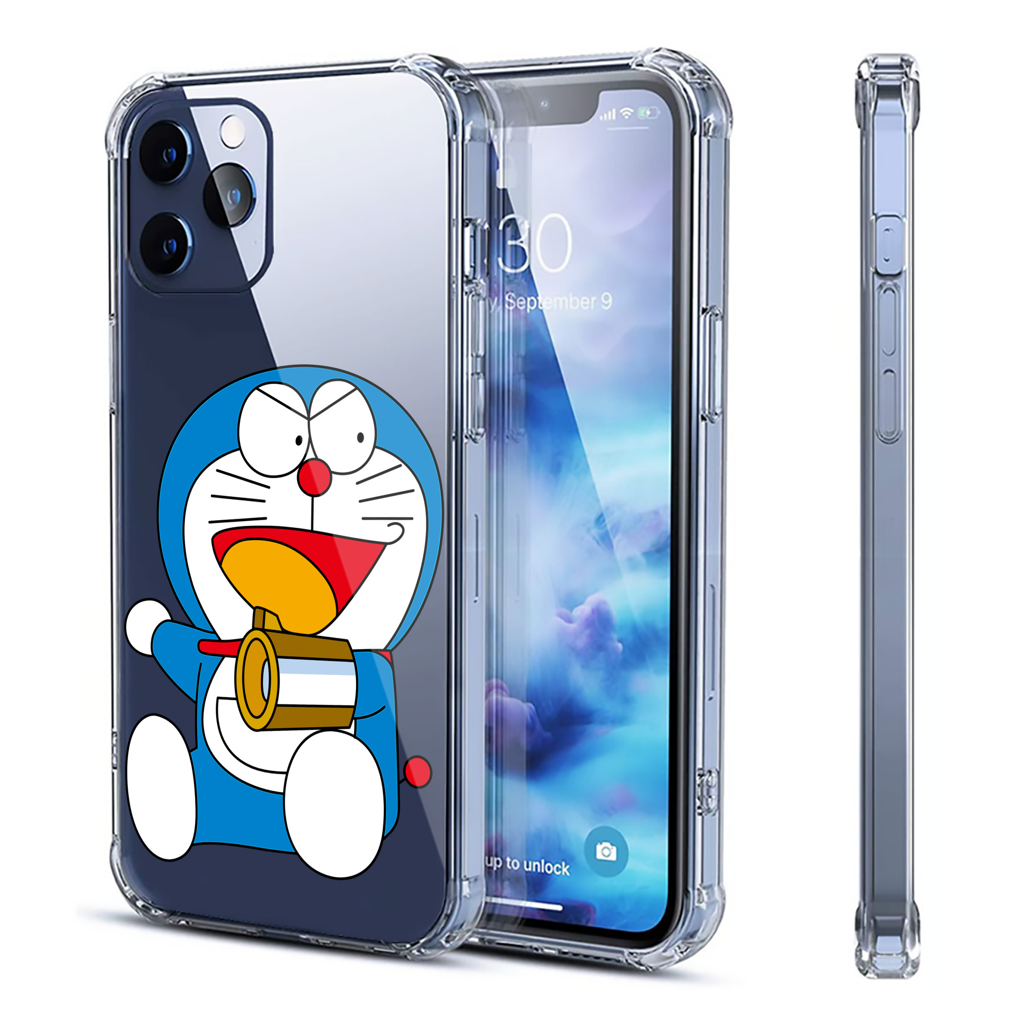 （画像用） ドラえもん Doraemon 【iPhone 12シリーズ対応】透明スマホケース（クリアソフトケース）